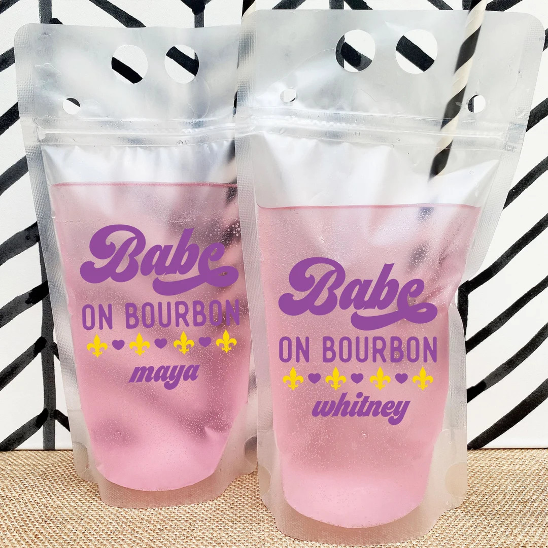New Orleans Girls Trip Drink Pouches NOLA Bachelorette Party - Etsy | Etsy (US)