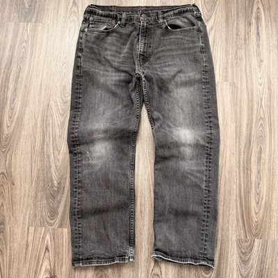 Levi's 505 Jeans Mens 36x30 (actual 34x28) faded Black Wash Straight Fit Denim | eBay US
