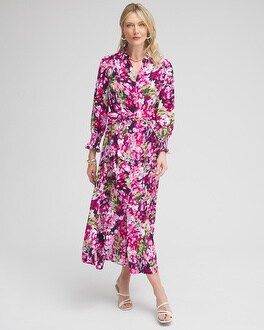 Pink Floral Maxi Shirt Dress | Chico's