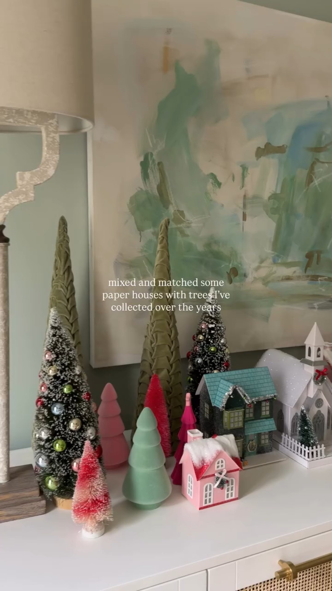 mixed and matched some paper houses with trees I’ve collected over the years