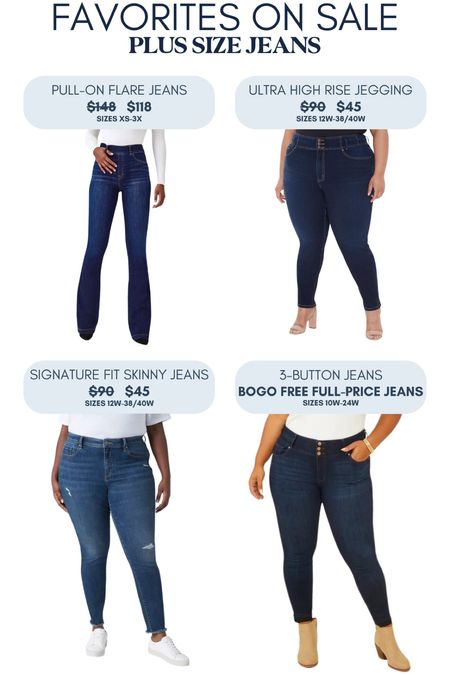 FAVORITES ON SALE! Some of my favorite plus size jeans are on sale right now! If you've ever wanted to try any of these, now is the time! For reference, I typically wear a size 18W/20W/2X

#LTKsalealert #LTKplussize #LTKCyberWeek