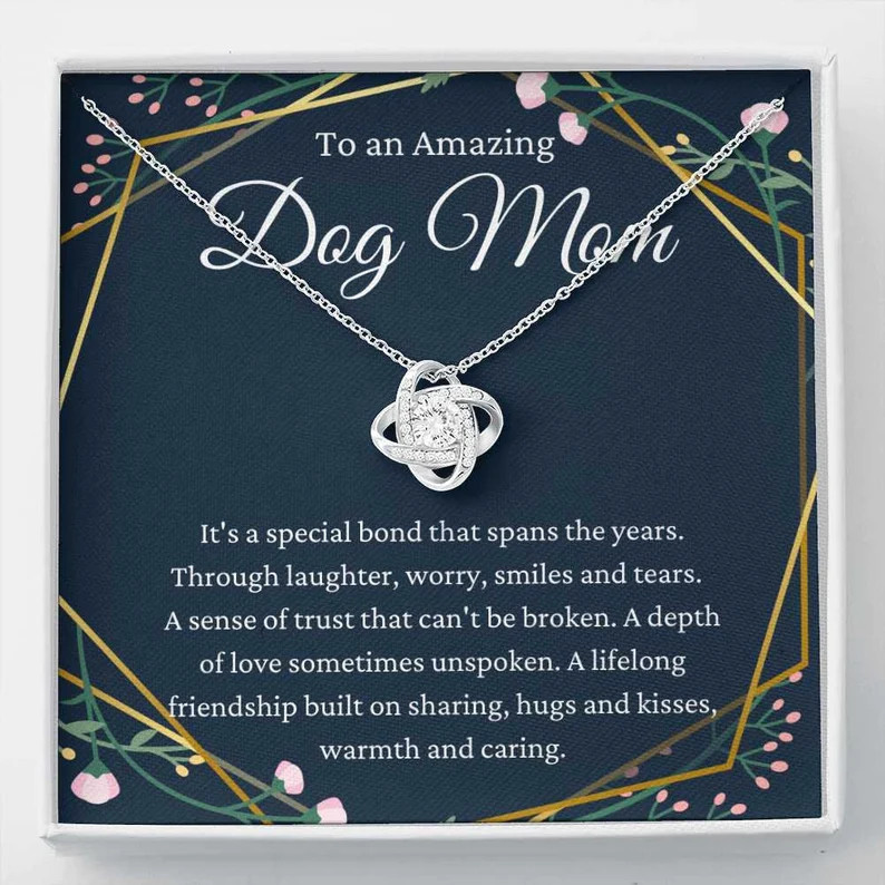 Love Knot Necklace, Dog Mom Gift For Mother's Day, Dog Mom Necklace For Women, Dog Mama Sentiment... | Etsy (US)