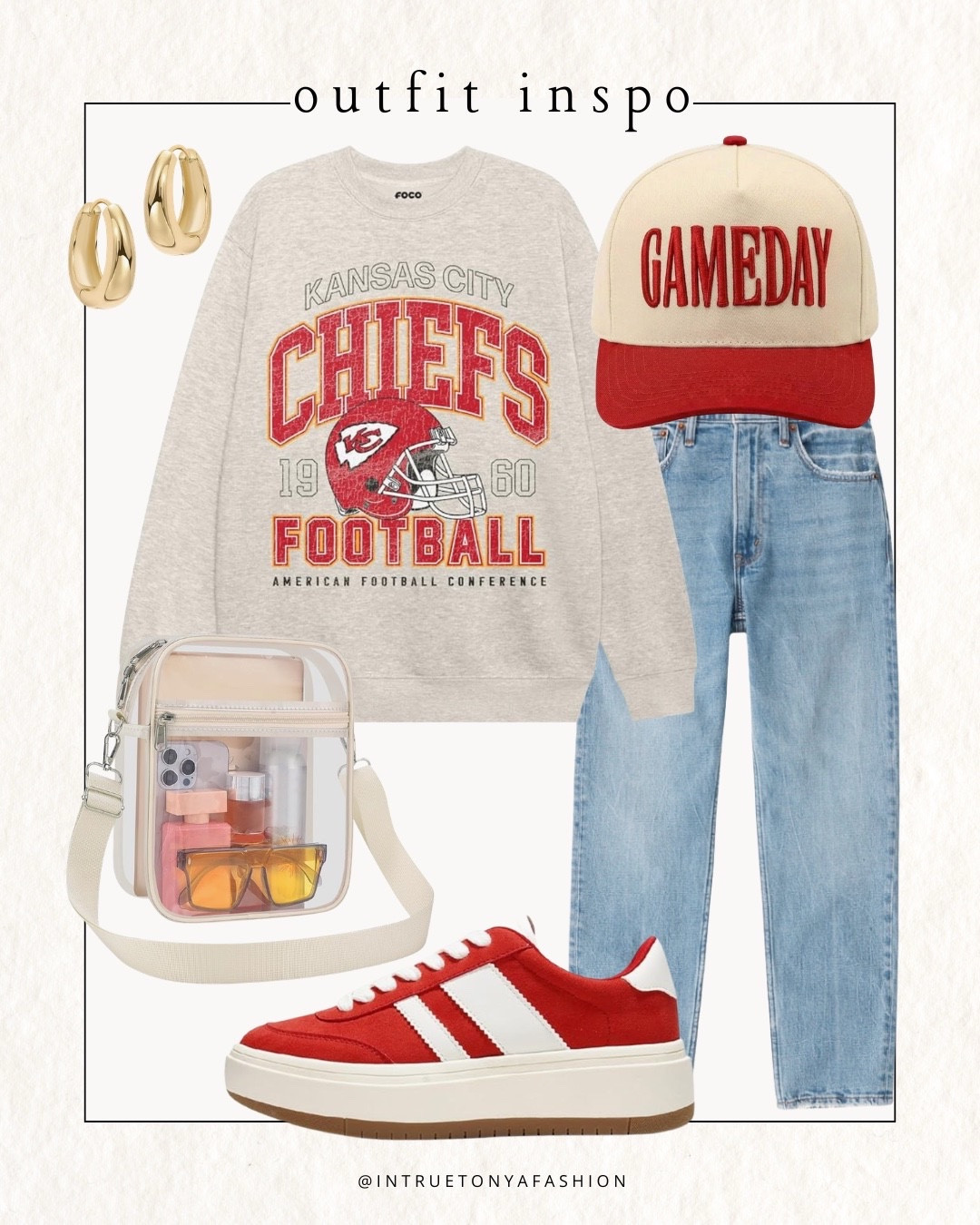 NFL football outfit from amazon — crewneck sweatshirt, light wash jeans, red sneakers, and Game Day baseball cap





Amazon outfits, fall outfit inspo, outfit ideas, casual outfits amazon, amazon outfits every day, outfit ideas 2026, fall outfits, fall outfits Amazon, midsize fall outfit inspo, petite outfits for fall, Amazon fall fashion, casual fall style, trending fall fashion, October outfit ideas, autumn outfits, fall fashion hauls, early prime day deals

#LTKootd #LTKSeasonal #LTKSaleAlert