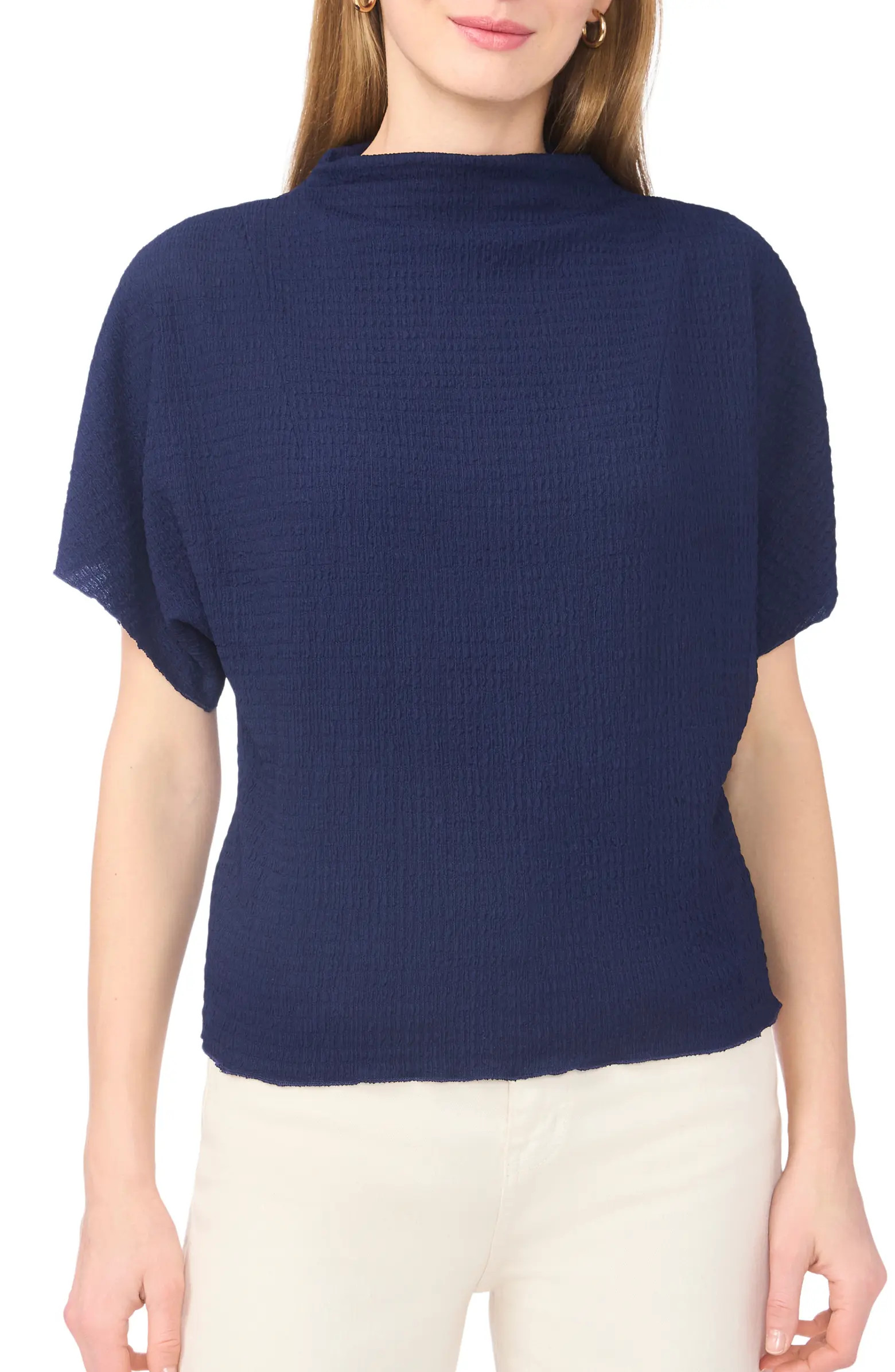 Textured Mock Neck Top | Nordstrom