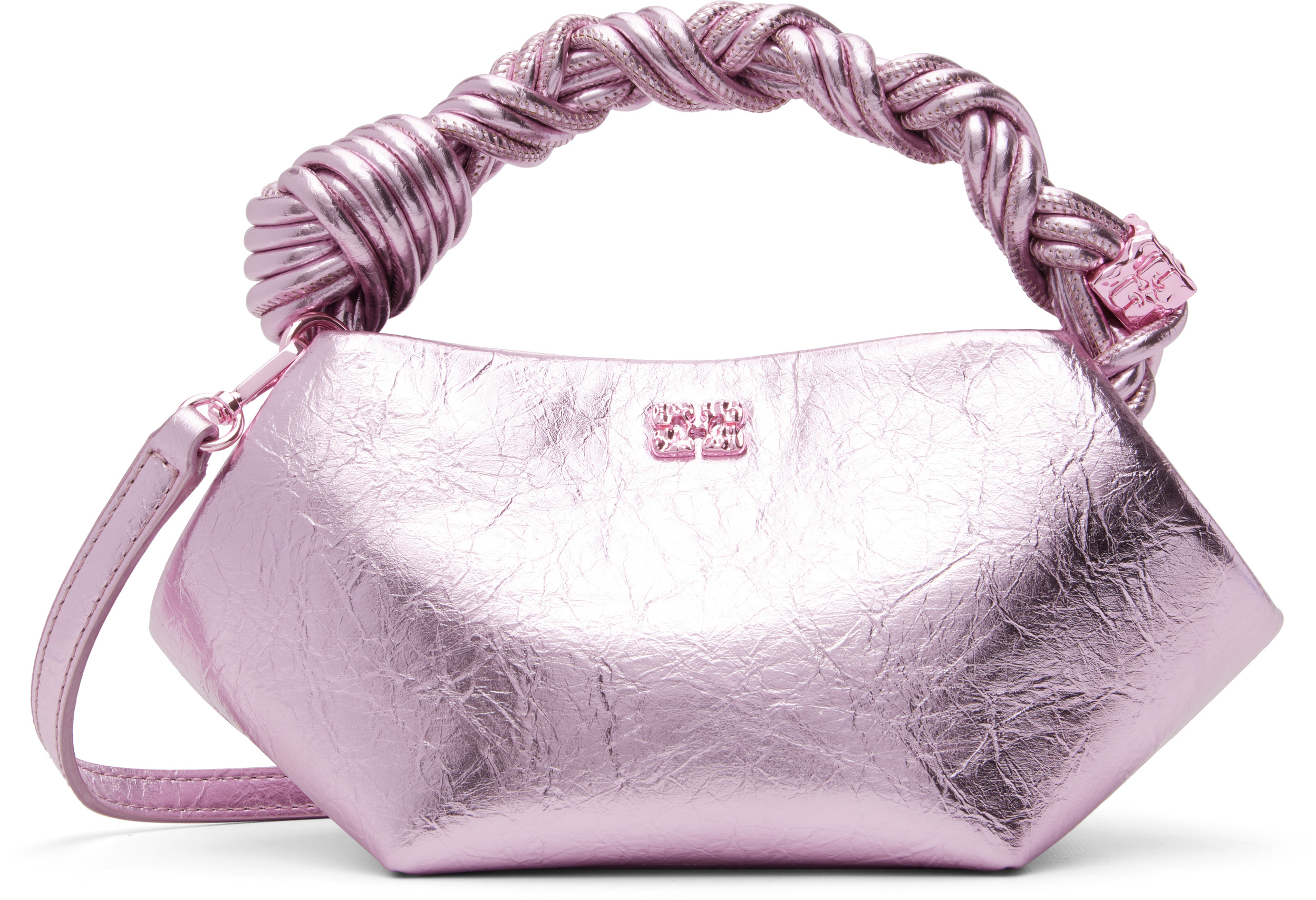 GANNI Pink Metallic Mini Bou Bag | SSENSE