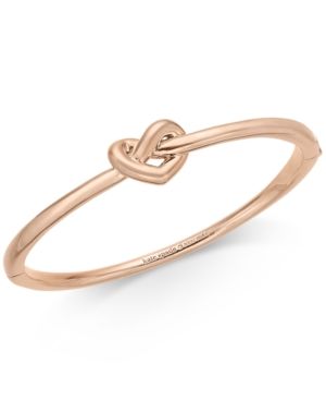 Kate Spade New York Gold-Tone, Silver-Tone or Rose-Gold Tone Love Me Knot Bangle Bracelet | Macys (US)