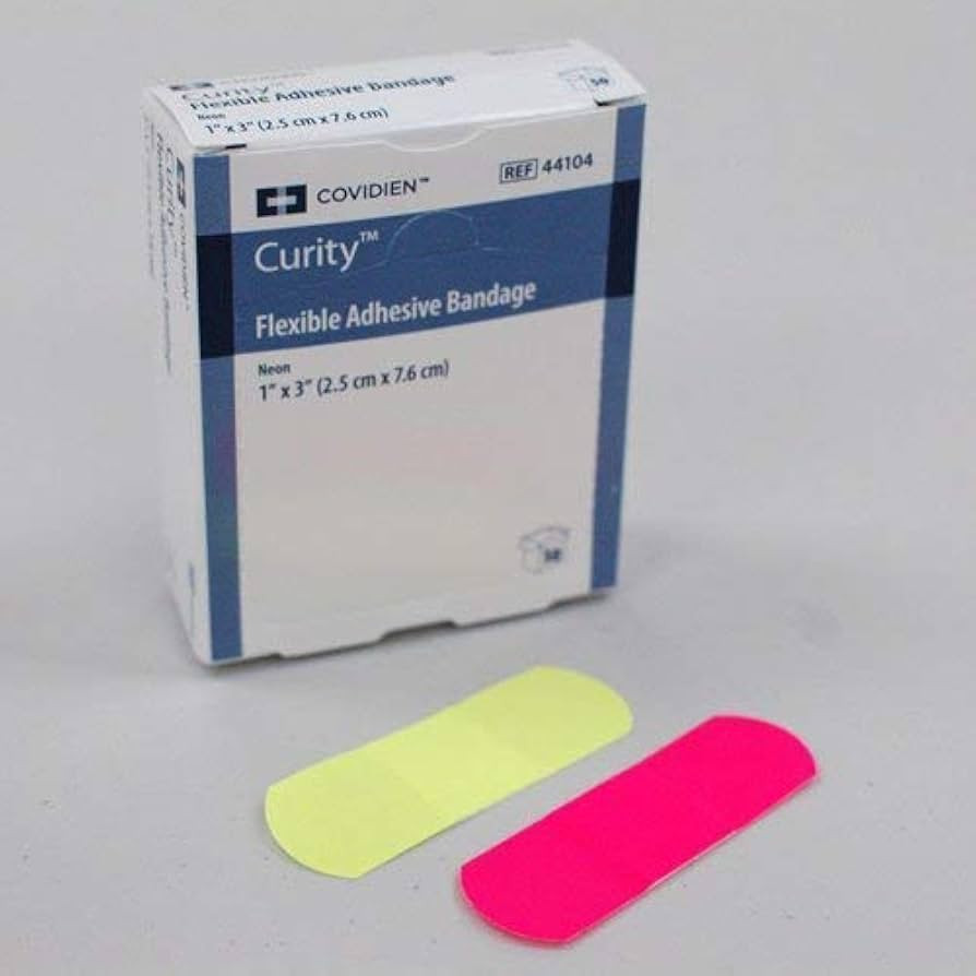 Covidien 44104 Neon Flexible Bandages, Box, 50, Bandages, 3" X 1" | Amazon (US)