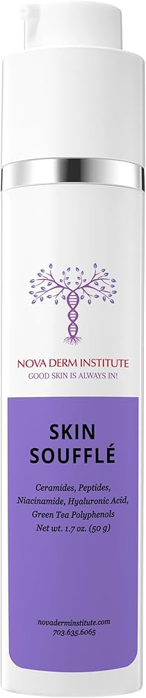 SKIN SOUFFLE' Best Face Moisturizer for dry skin with Hyaluronic acid Green Tea Peptide Ceramide ... | Amazon (US)