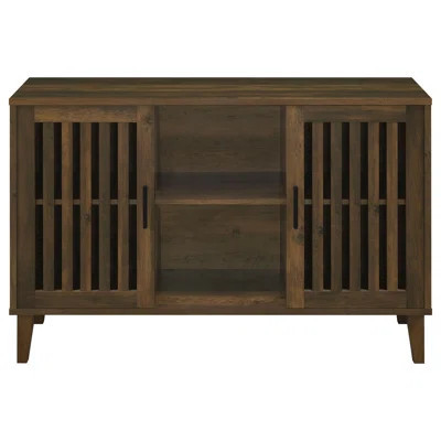 Stylish Delao 2-Door Engineered Wood Accent Cabinet Dark Pine | Wayfair North America