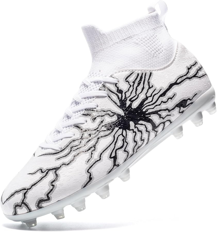 Kids Soccer Cleats Boys Girls Training Football Cleats Youth High-top Soccer Shoes for Little/Big... | Amazon (US)