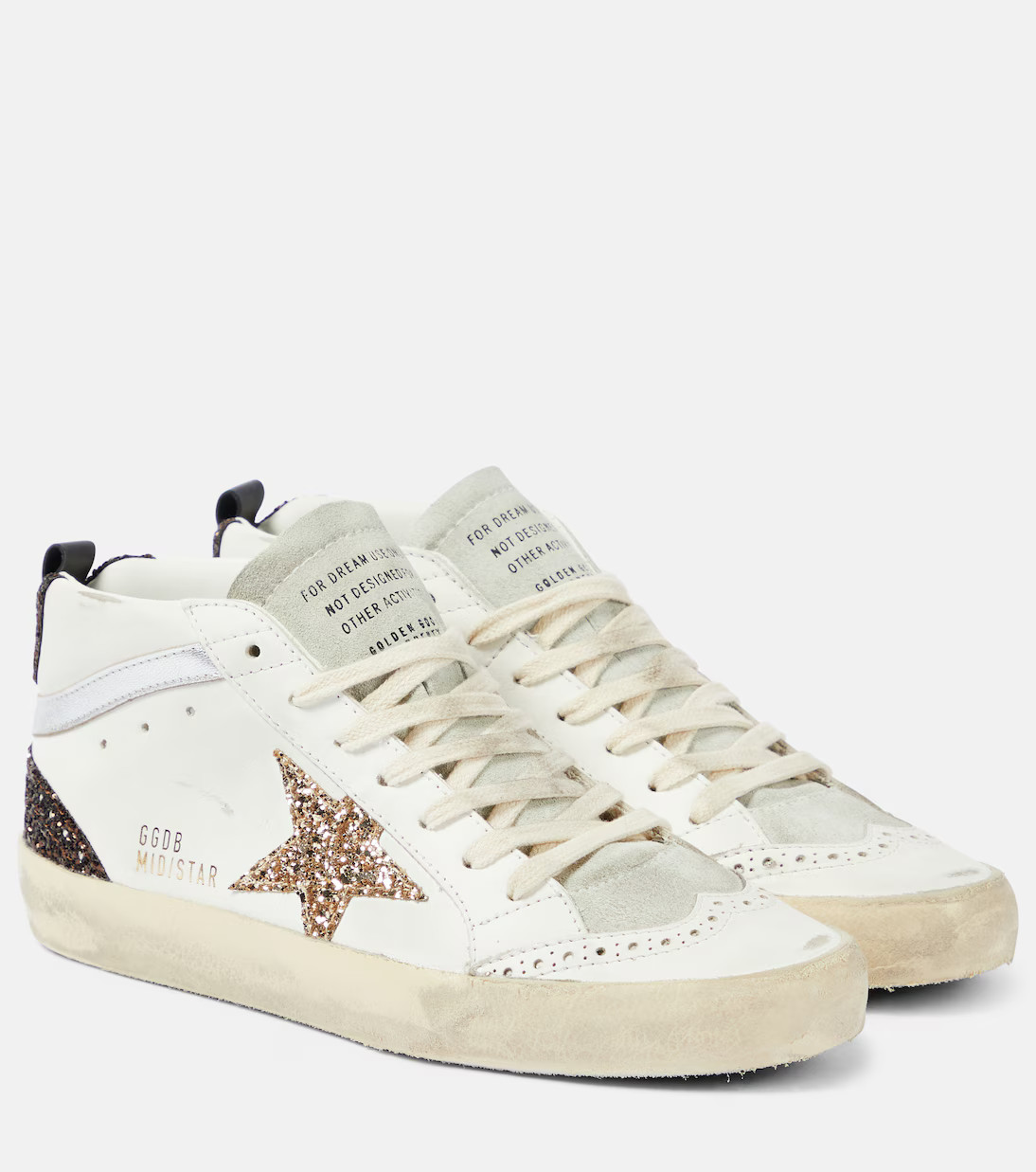 Mid Star glitter leather sneakers | Mytheresa (UK)