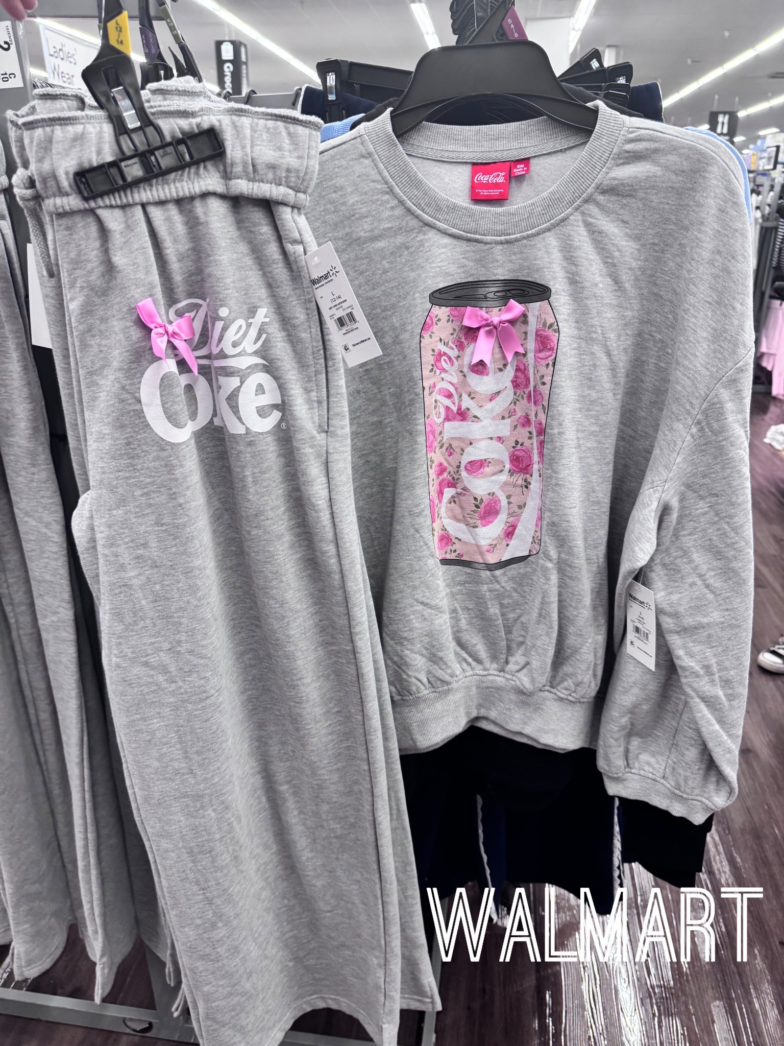 Walmart Coca-Cola Women's Diet Coke Graphic Fleece Sweatpants and Sweatshirt separates 

#LTKFindsUnder50