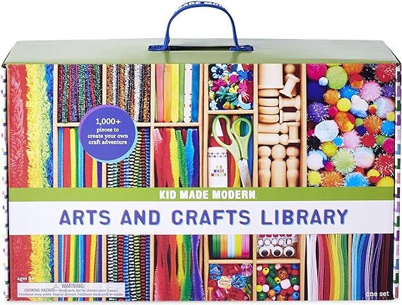 Kid Made Modern New Arts and Crafts Library Set - Kid Crafting Supplies, Art Projects in a Box | Amazon (US)