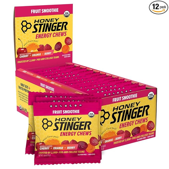 Honey Stinger Organic Fruit Smoothie Energy Chew, Gluten Free & Caffeine Free, for Exercise, Runn... | Amazon (US)