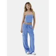 No Boundaries Tube Top and Sweatpants Set, 2 Piece, Women’s and Women's Plus | Walmart (US)