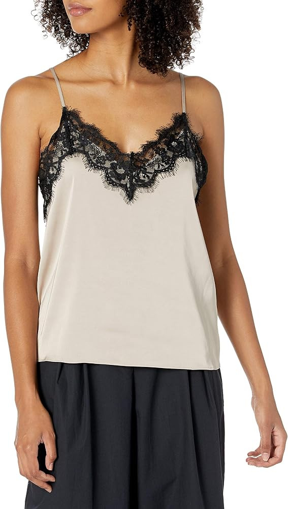 The Drop Women's Natalie V-Neck Lace Trimmed Camisole Tank Top | Amazon (CA)