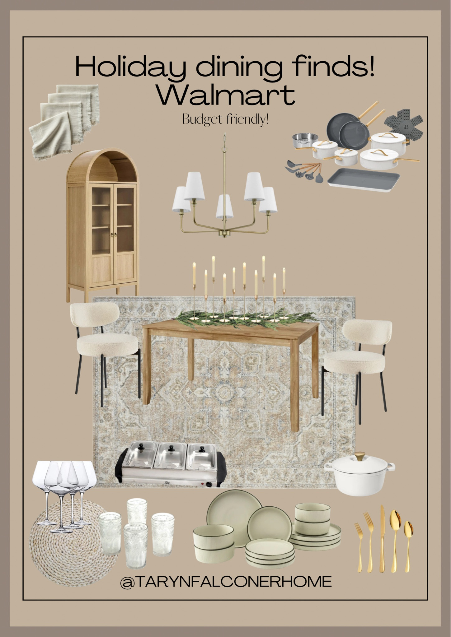 Budget friendly holiday dining finds from Walmart!

#diningtable #dining #archedcabinet #diningchairs #dinnerware #cookware #chandelier #glassware #budgetfriendly #walmart

#LTKHome #LTKSaleAlert #LTKHoliday