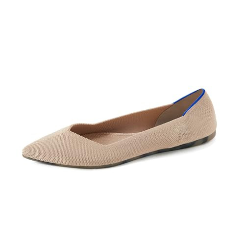 Rothy's The Point Women's Slip-On Shoes, Pointed-Toe Flats, Ecru Beige, Made from Recycled Plastic Bottles & Machine Washable, Size 6.5 | Amazon (US)
