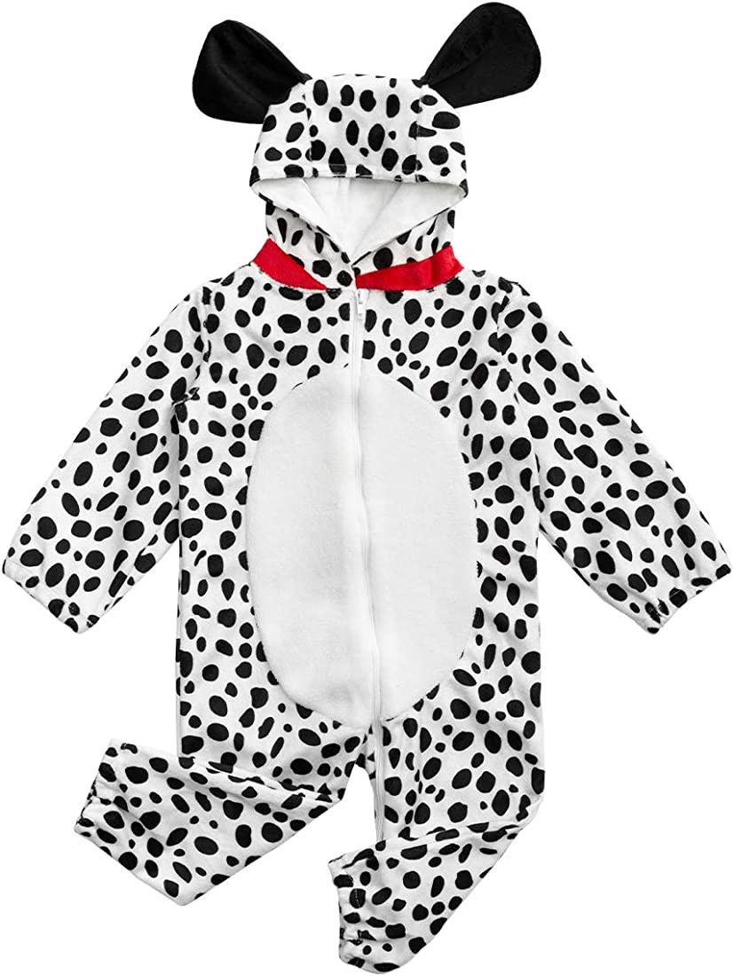 HollyHOME Baby Romper Dalmatian Puppy OneSize for Kids One Piece Dog Sleeping Wear Cosplay Costume | Amazon (US)