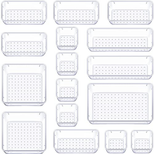 StorMiracle 16 PCS Drawer Organizer Set, 5 Varied Size Bathroom and kitchen Drawer cabinet organi... | Amazon (US)