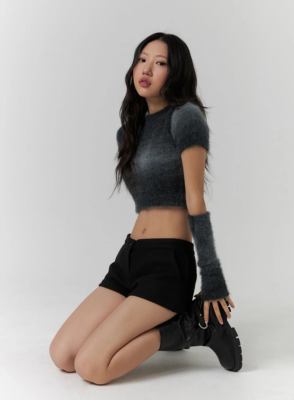 Soft Crop Sweater with Hand Warmers CD318 | Lewkin