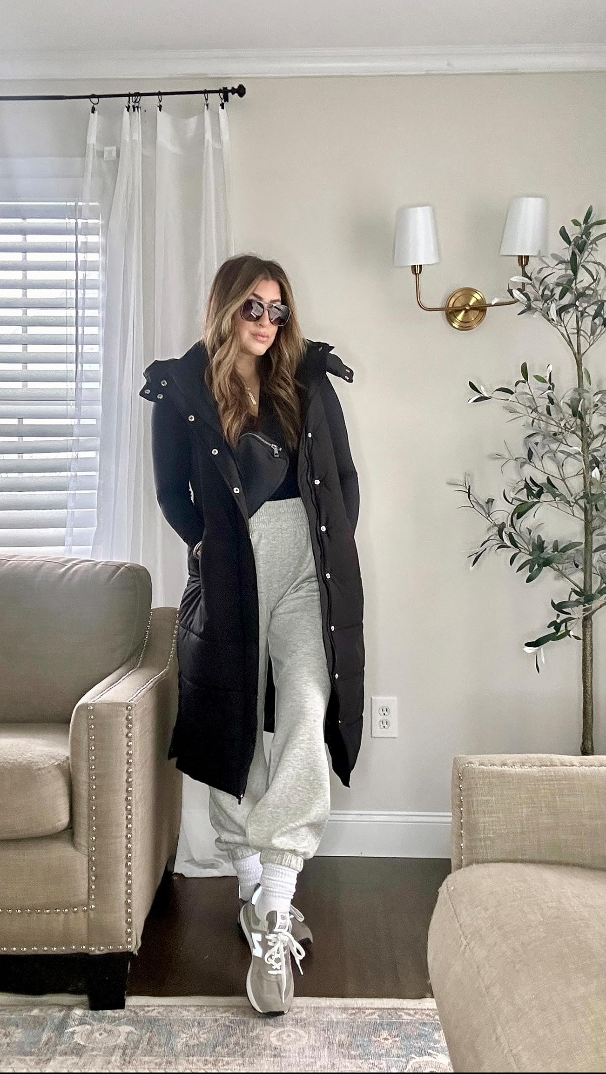 Grlasen Women's long Quilted Vest hooded sleeveless Button Down puff vest cotton padded jacket winter coat | Amazon (US)