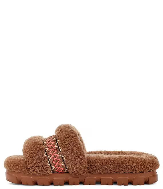 Cozetta UGG Braid Fur Slide Slippers | Dillard's