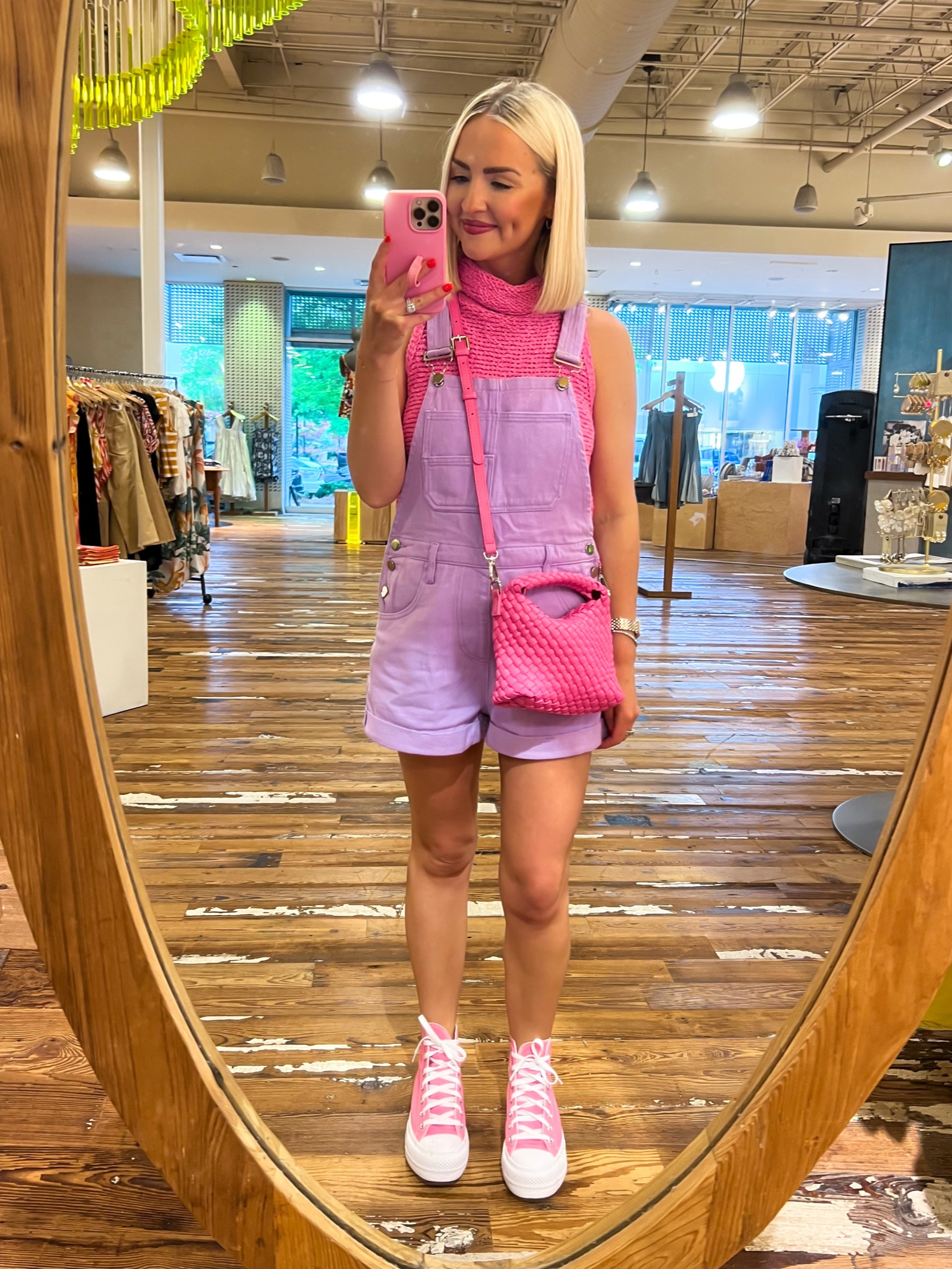 Lavender overalls / pink and purple outfit / Amazon fashion / Amazon summer fashion 
Size: XS 
(Pink top is old Anthro) 

#LTKStyleTip #LTKFindsUnder50