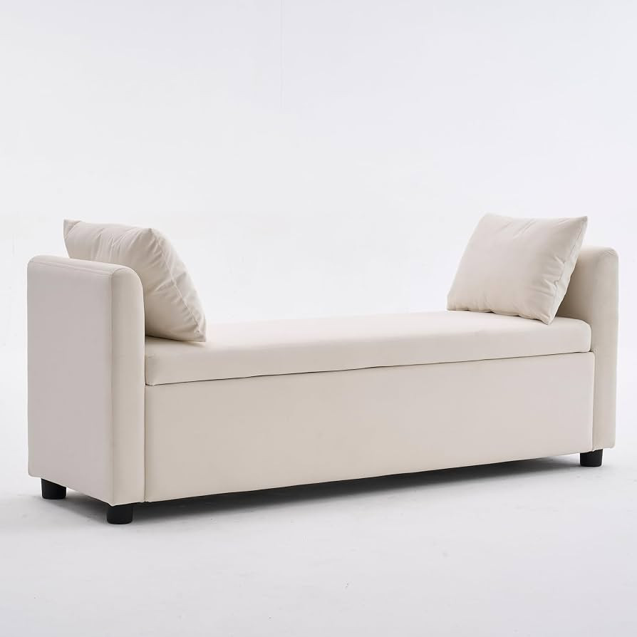 Storage Bench for Bedroom, 55" End of Bed Bench for King Size Bed, Modern Upholstered Long Ottoma... | Amazon (US)