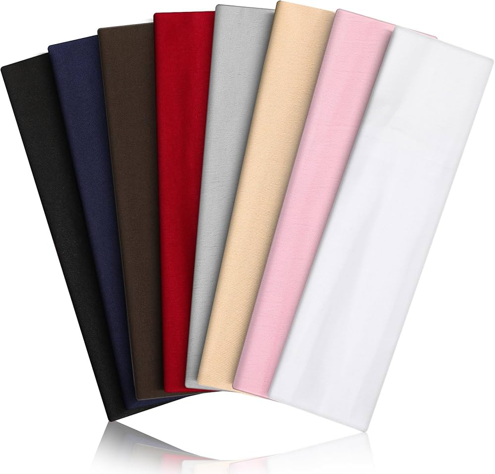 8PCS Summer-Exclusive Non Slip Sports Elastic Soft Running Fashion Headbands Absorb Sweat for Wom... | Amazon (US)