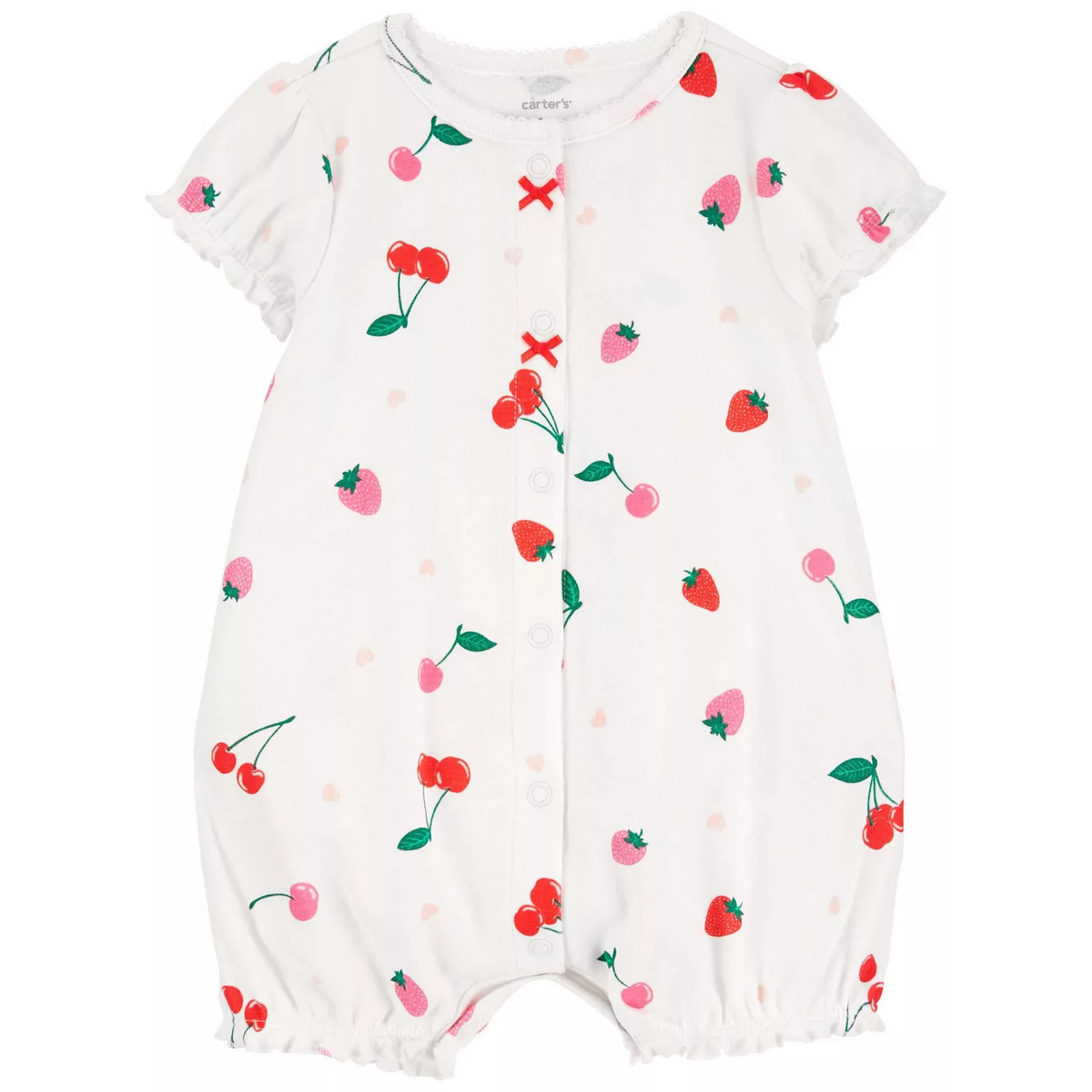 Baby Girl Carter's Cherry Snap-Up Romper, Girl's, Size: 6 Months, Ivory | Kohl's