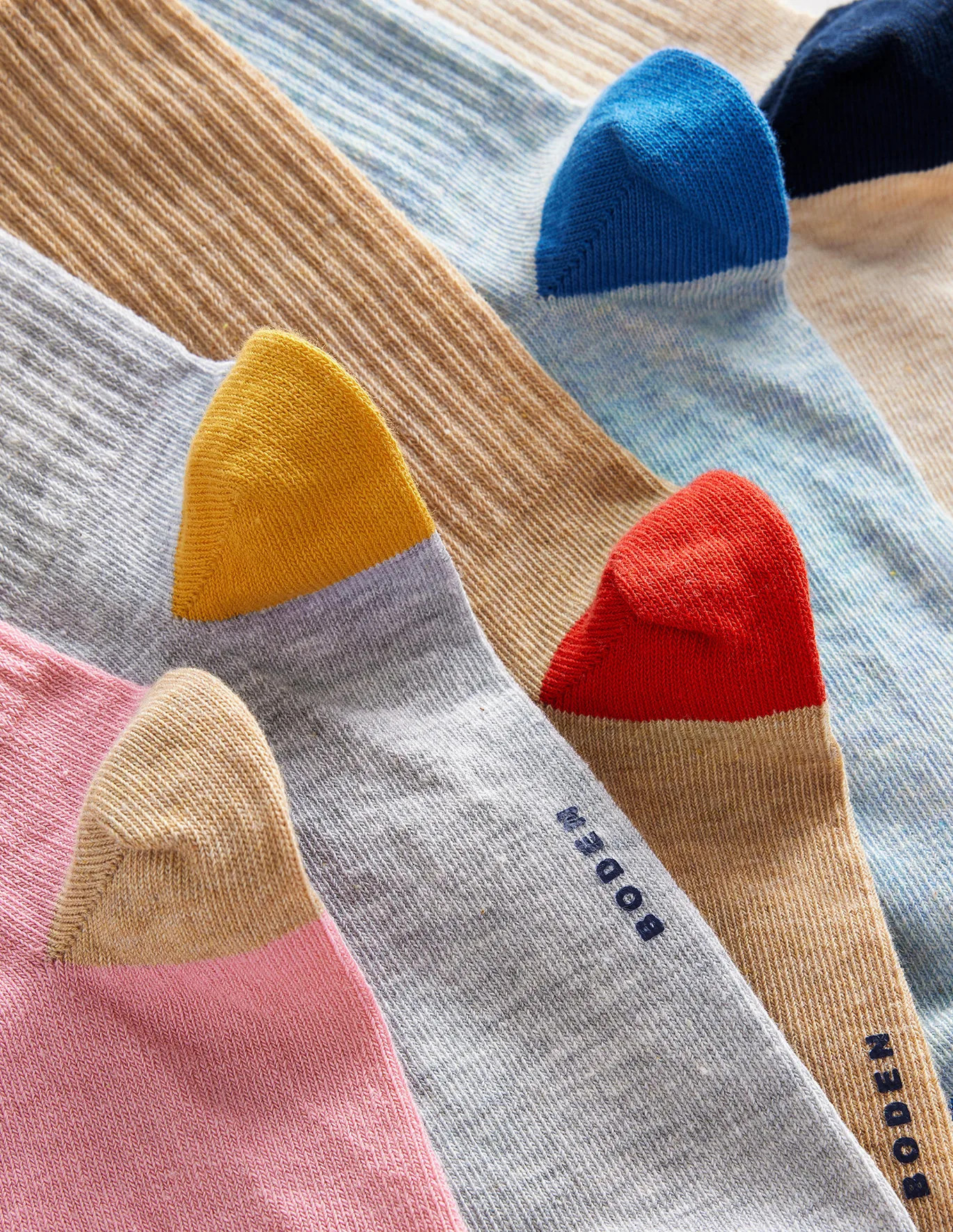5-Pack Ribbed Ankle Socks - Multi, Neutral | Boden (US)