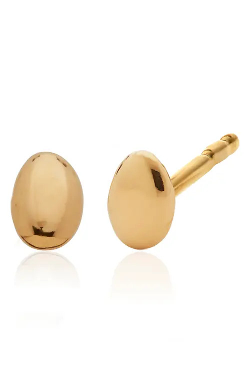 Monica Vinader Nura Mini Nugget Stud Earrings in 18Ct Gold Vermeil On Ss at Nordstrom | Nordstrom