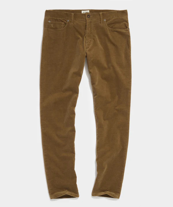 Slim Fit 5-Pocket Italian Corduroy Pant in Caramel | Todd Snyder