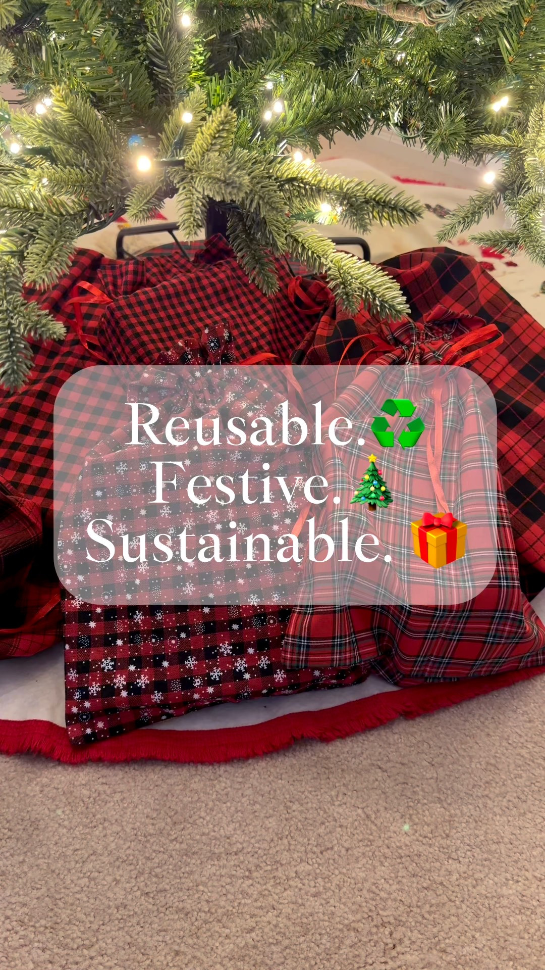 Give your gifts the wrap they deserve. 🎁
 These reusable fabric gift bags add a touch of holiday charm and cut down on waste — so you can celebrate beautifully, year after year. ✨
Sustainable, stylish, and simple… my kind of holiday magic. 🌿

🏠 Follow for more real-life décor, home finds and organizing ideas for a home that’s pretty, not perfect!

#ReusableGiftWrap #SustainableChristmas #EcoFriendlyGifting
 

#LTKHoliday #LTKSeasonal #LTKHome