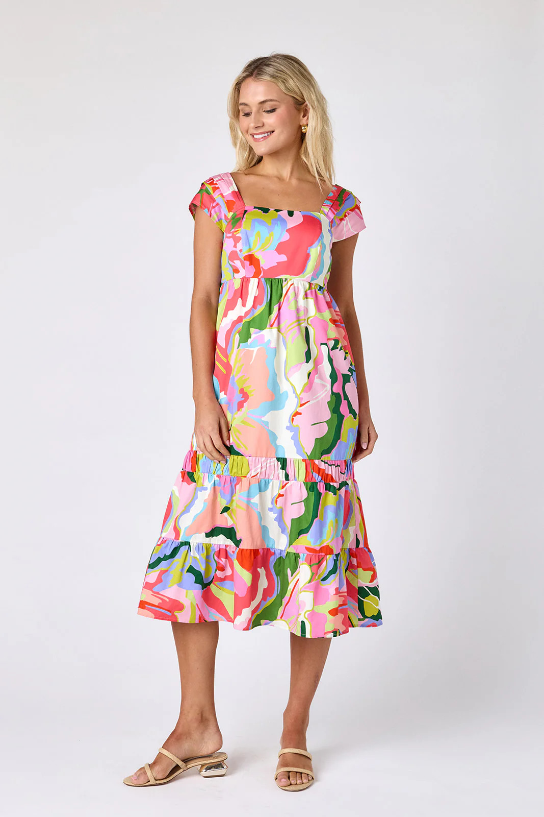 Amara Dress with Tiered Skirt & Smocked Back | CROSBY by Mollie Burch | CROSBY by Mollie Burch