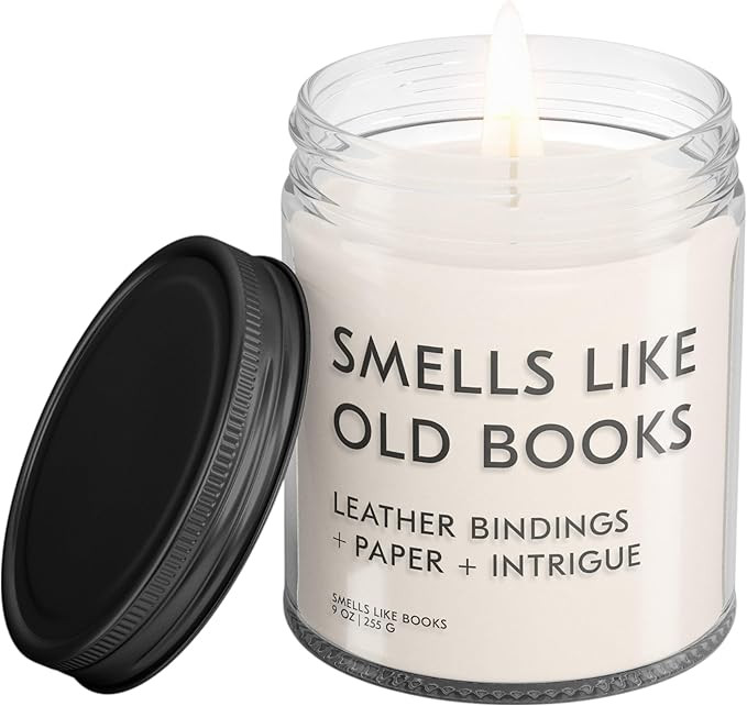 Old Books Bookish Reading Candle - Literary Inspired Gift for Readers, Writers, Bibliophiles, Boo... | Amazon (US)