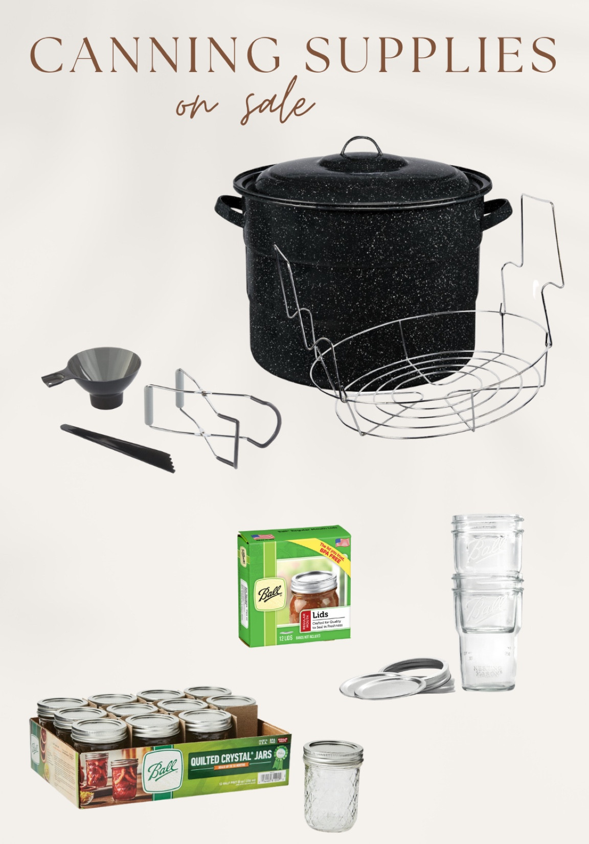Canning supplies - Ball jars, mason jars, canning lids, canner, on sale! 

#LTKSale #LTKhome #LTKSeasonal
