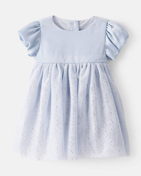 Baby Girl Short-Sleeve Tulle Occasion Dress - Blue - OshKosh B'gosh | Carter's | Carter's Inc