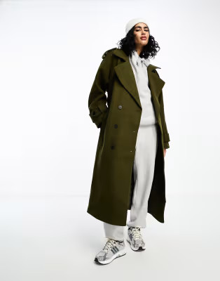 ASOS DESIGN formal trench coat in khaki | ASOS (Global)