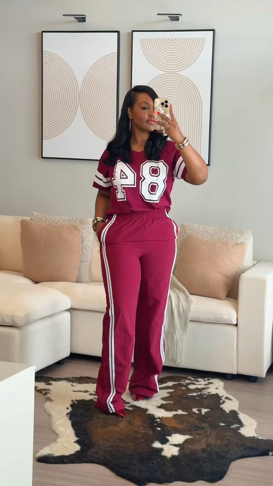 Fall fashion MVP right here! Partnering with Walmart to show off my No Boundaries track pants and football tee comfy, cute, and totally game day ready!

I’m wearing a size Medium in the top and bottoms. The pants were tight and only have stretch in the waist band so personally I would size up to a large for comfortability✨

#LTKFindsUnder50 #LTKStyleTip #LTKActive