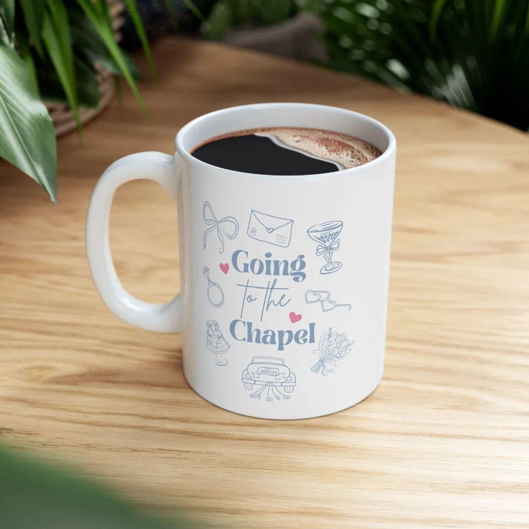 Personalized Going to the Chapel Wedding Ceramic Mug, Bridal Mug, Bride, Bridal Party Gift, Brida... | Etsy (US)