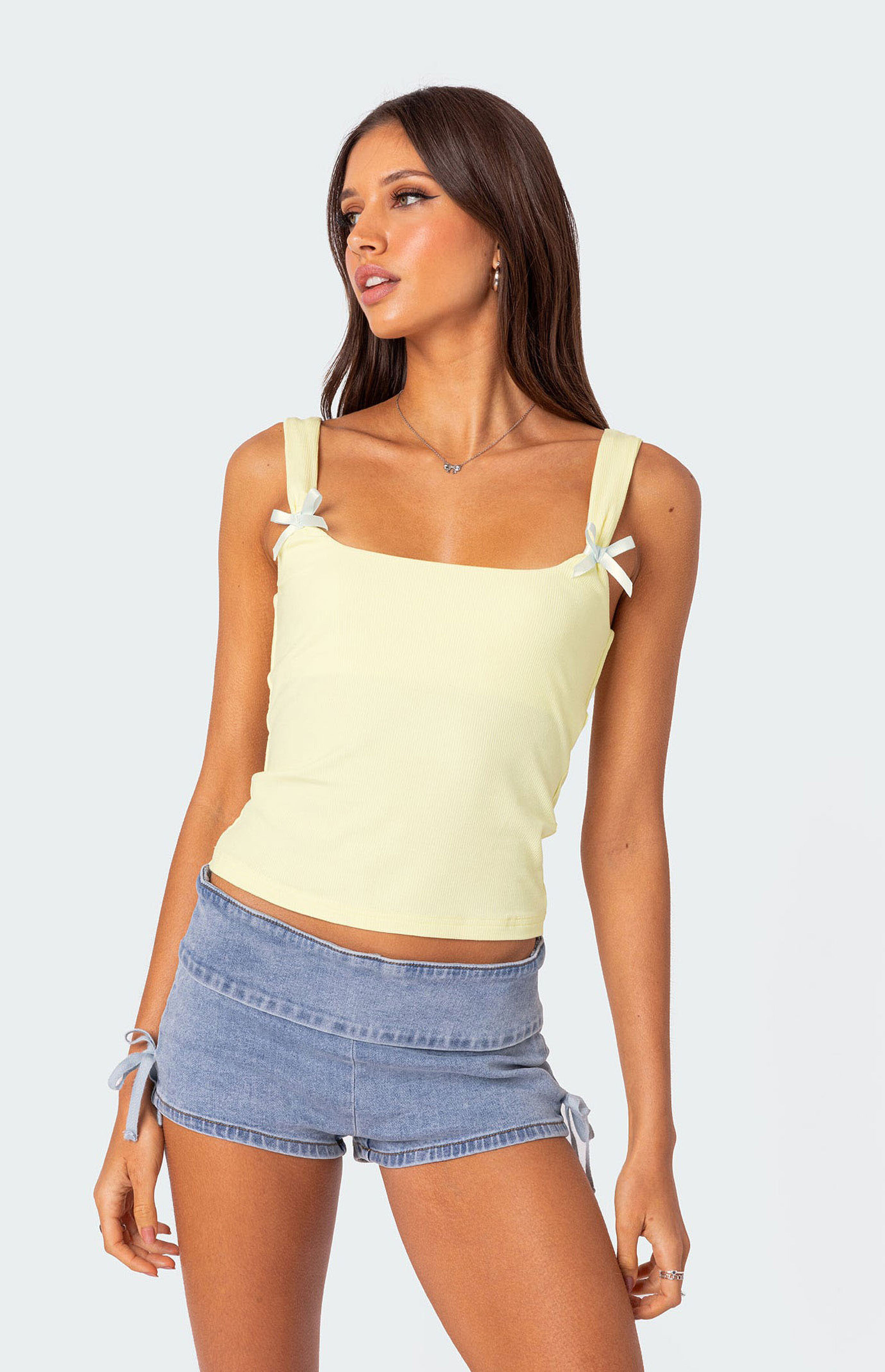 Edikted Lola Ribbed Tank Top | PacSun