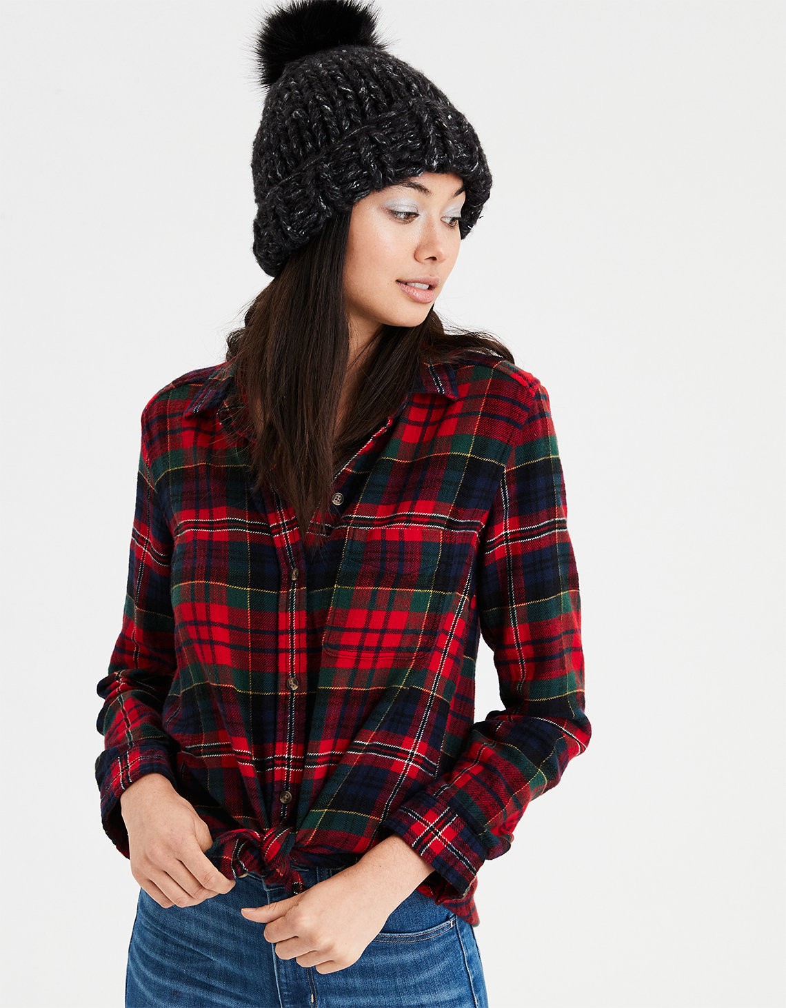 AE Ahhmazingly Soft Flannel Boyfriend Shirt, Multi | American Eagle Outfitters (US & CA)