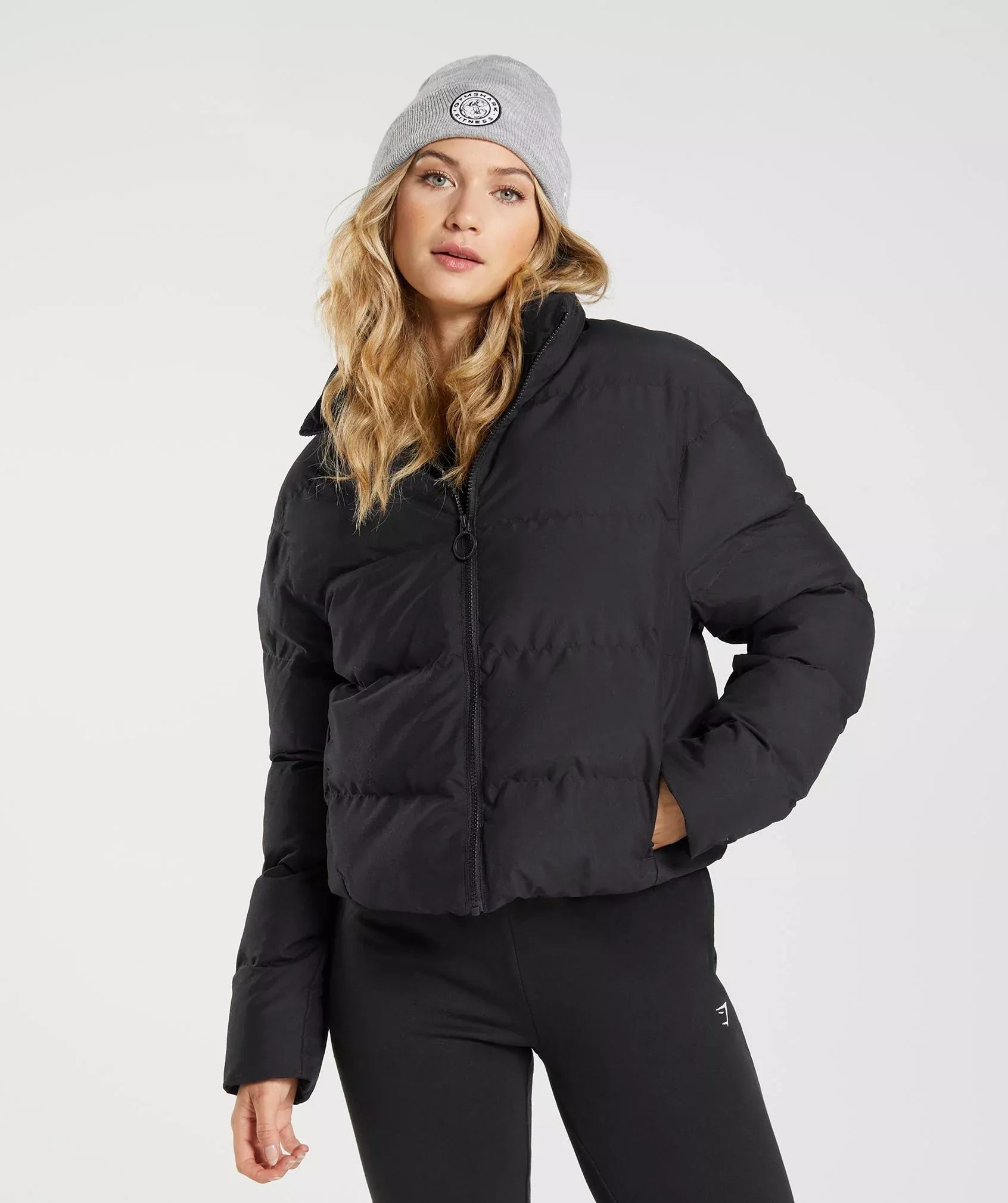 Gymshark Puffer Jacket Black curated on LTK