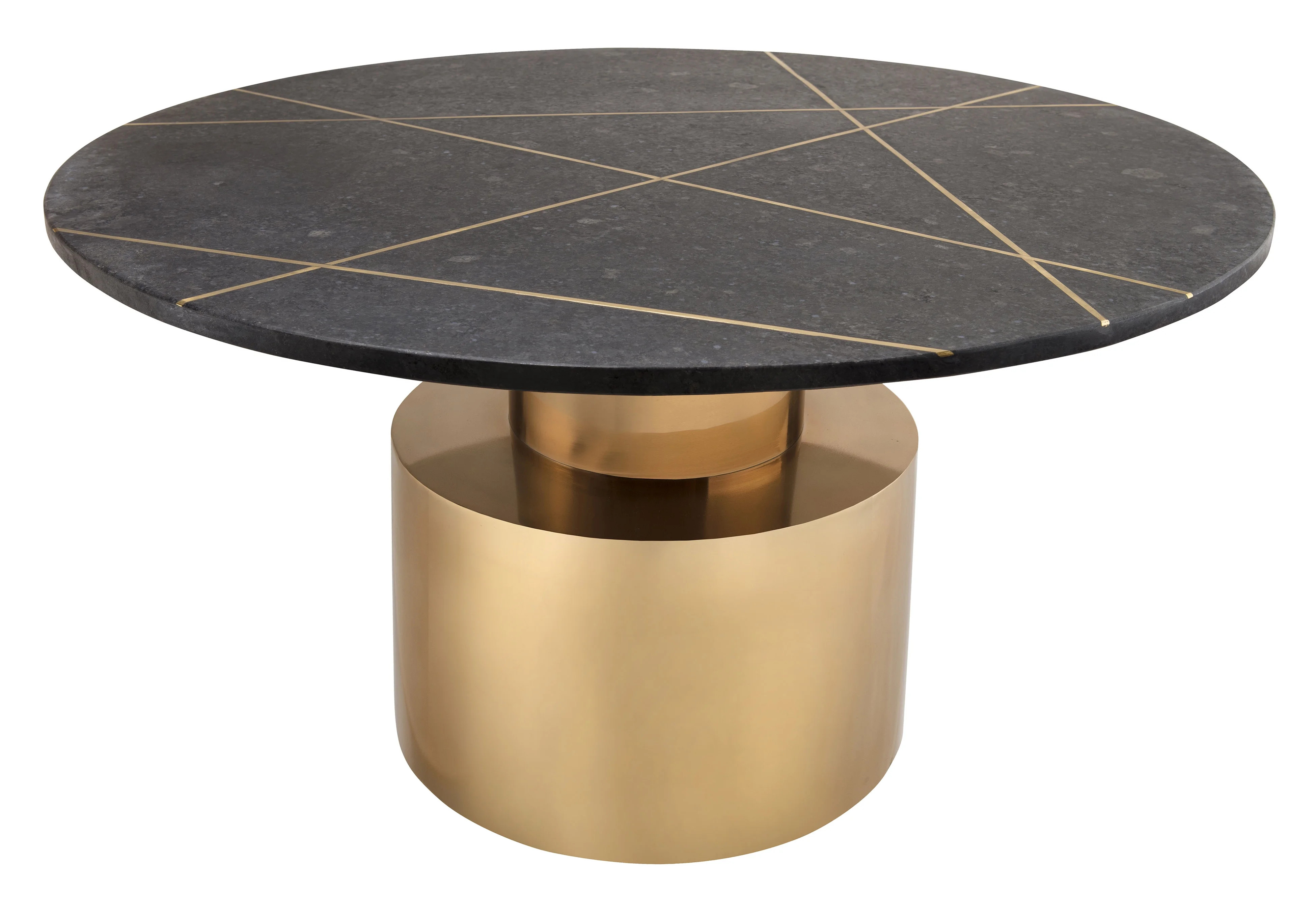 Terzo Round Black Marble Cocktail Table by TOV Furniture - Walmart.com | Walmart (US)