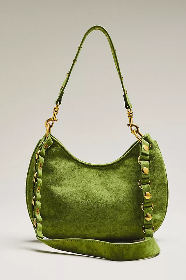 Faux Suede Circular Shoulder Bag | Anthropologie (US)