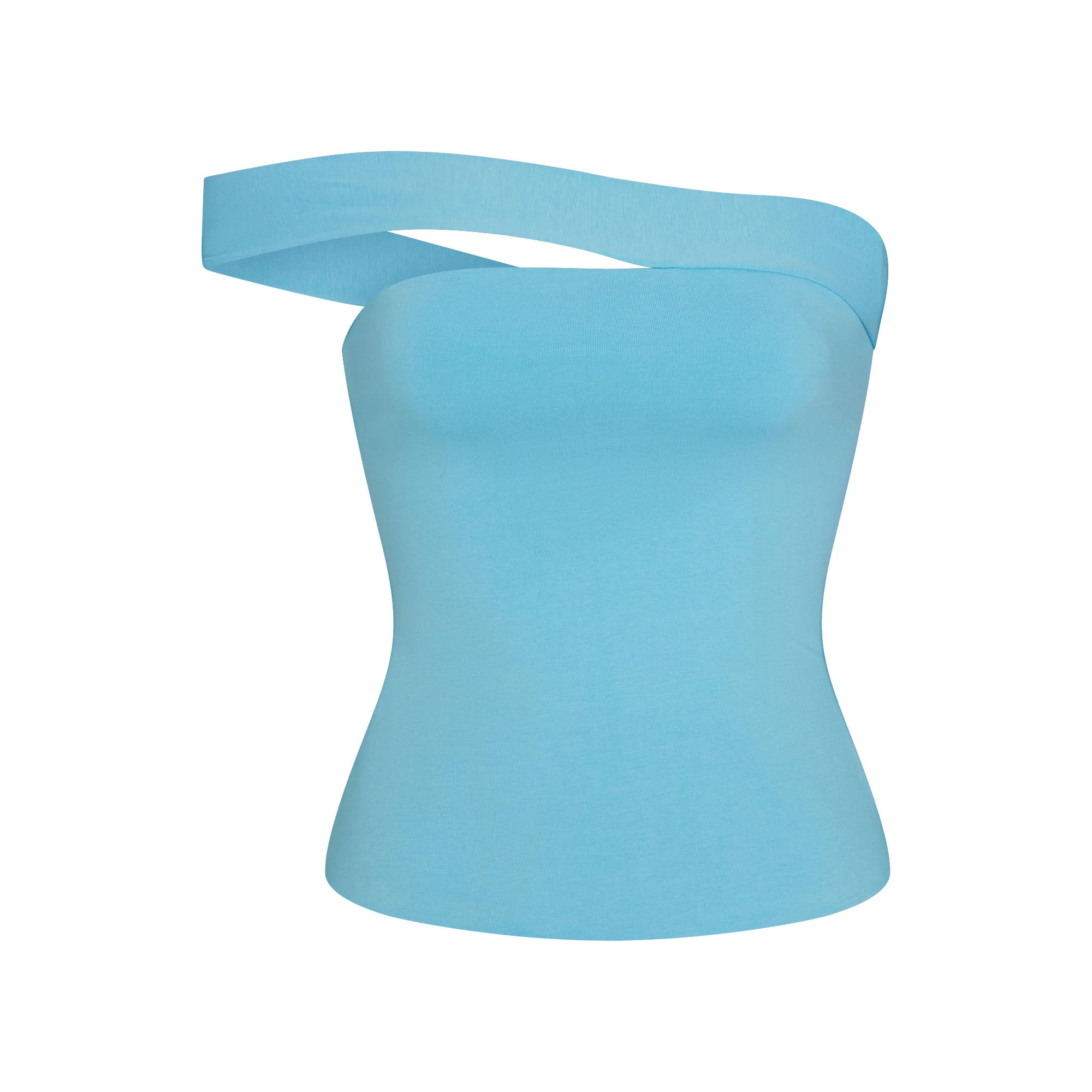 COTTON JERSEY ASYMMETRICAL TOP | WATER | SKIMS | SKIMS (US)