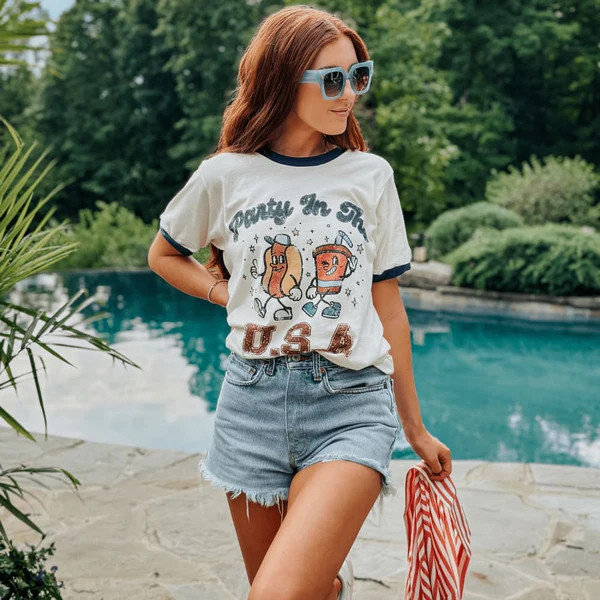 Party in the USA Ringer Tee | Mountain Moverz