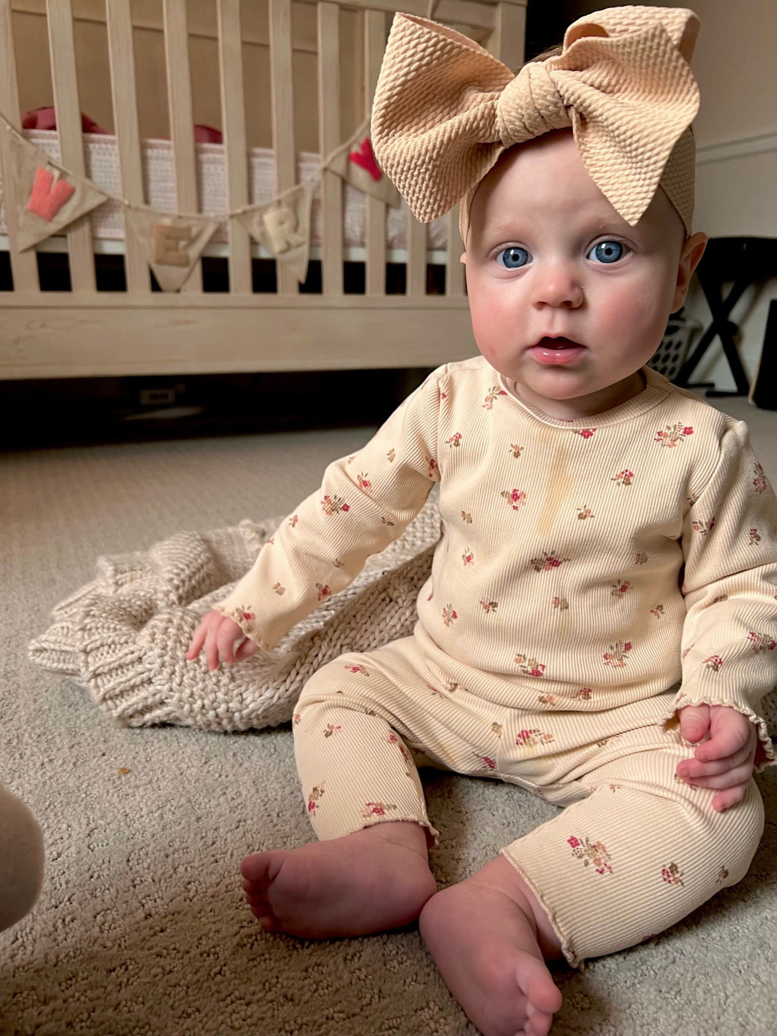 H&M baby and kids have the cutest outfits, love this one of Avery’s! Matching set is thick but not too thick and has ruffles. These baby bows are also so cute and firm, they don’t get floppy which I love ❤️ also linked her crib from Pottery Barn Kids 

#LTKkids #LTKfindsunder50